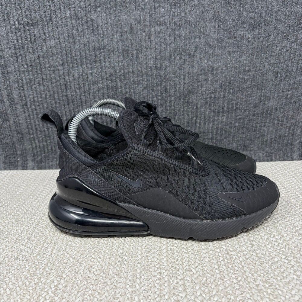 Nike Air Max 270 Triple Black Athletic Running Shoes Women’s 8 AH6789-006